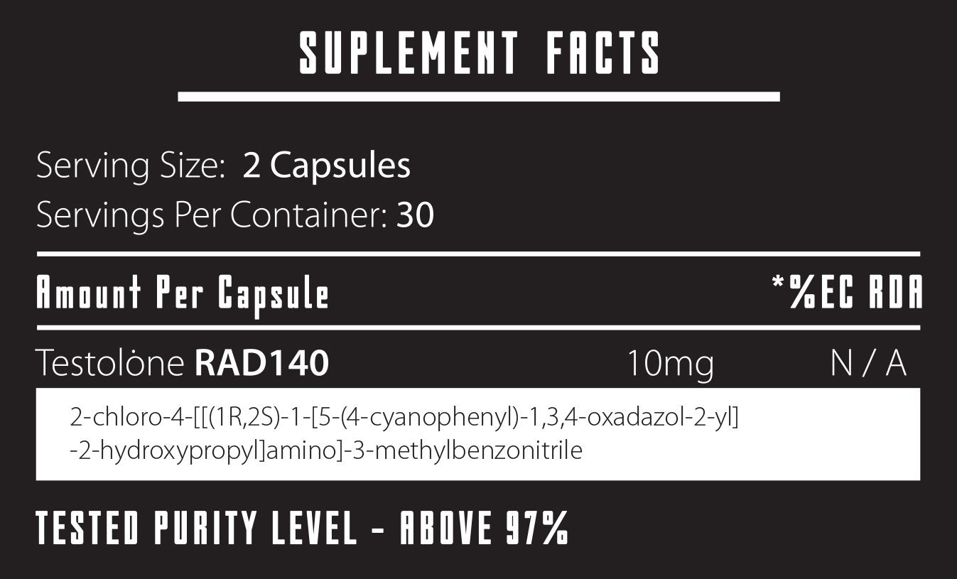 iMuscle Sarm Testolon RAD140 60/10mg